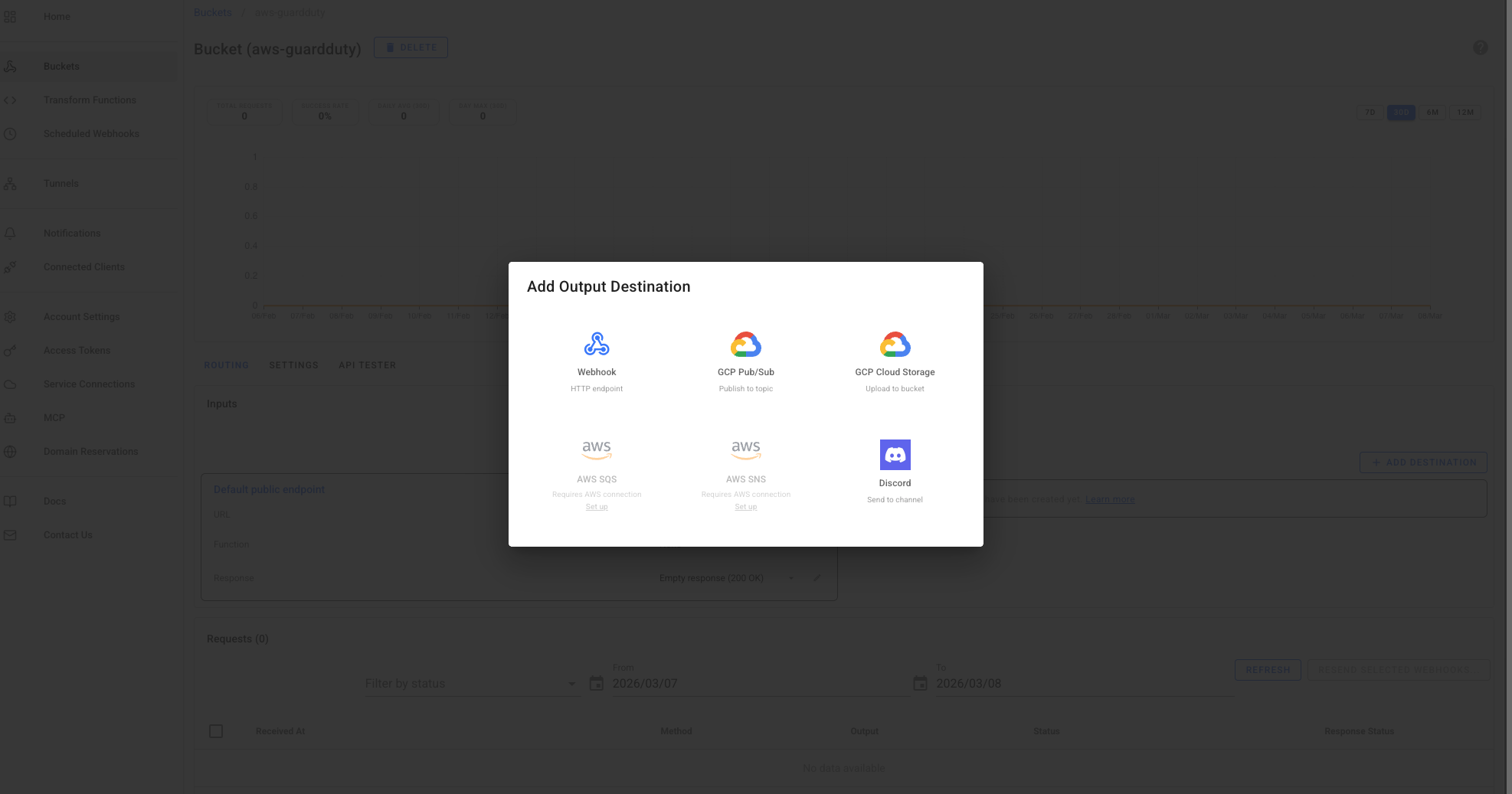 Output configuration
