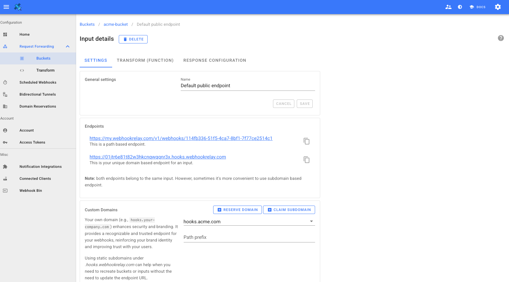 Select domain